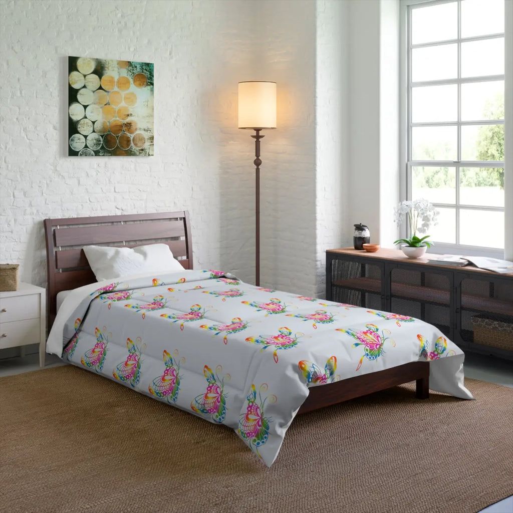 Butterfly Polyester Comforter - Warm and Stylish Bedding - DipaliZ