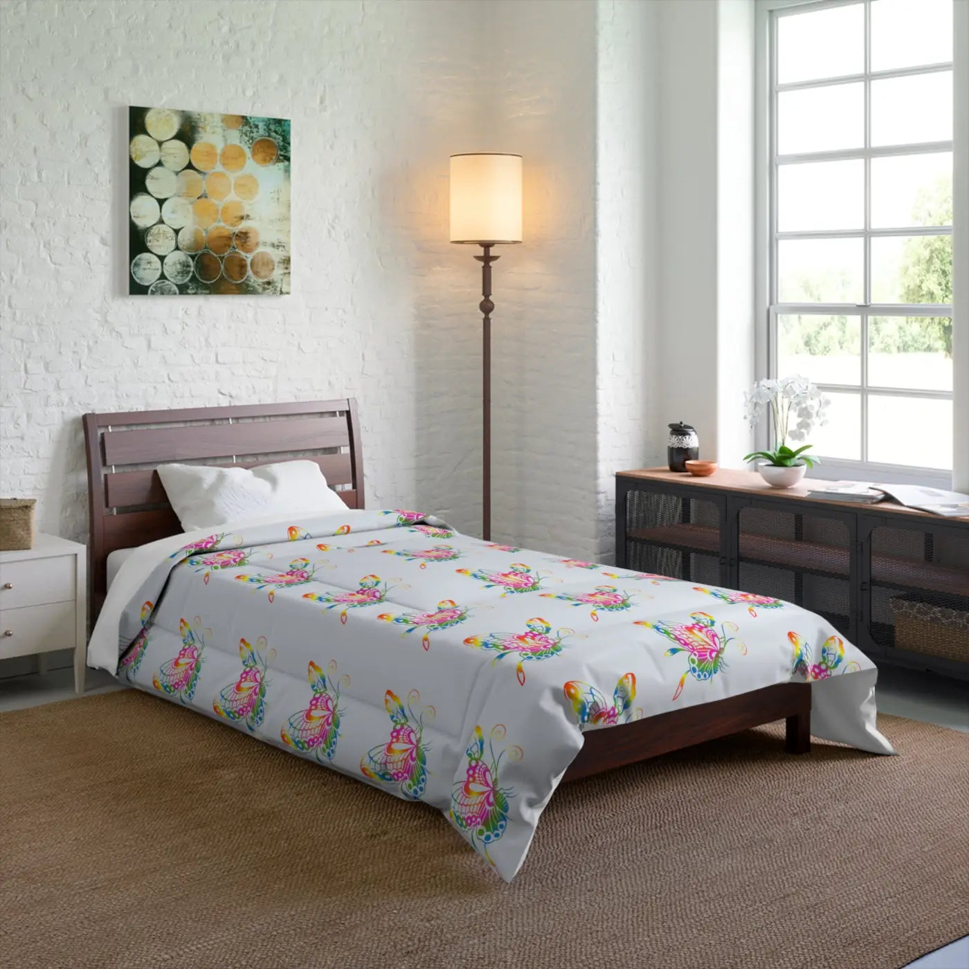 Butterfly Polyester Comforter - Warm and Stylish Bedding - DipaliZ