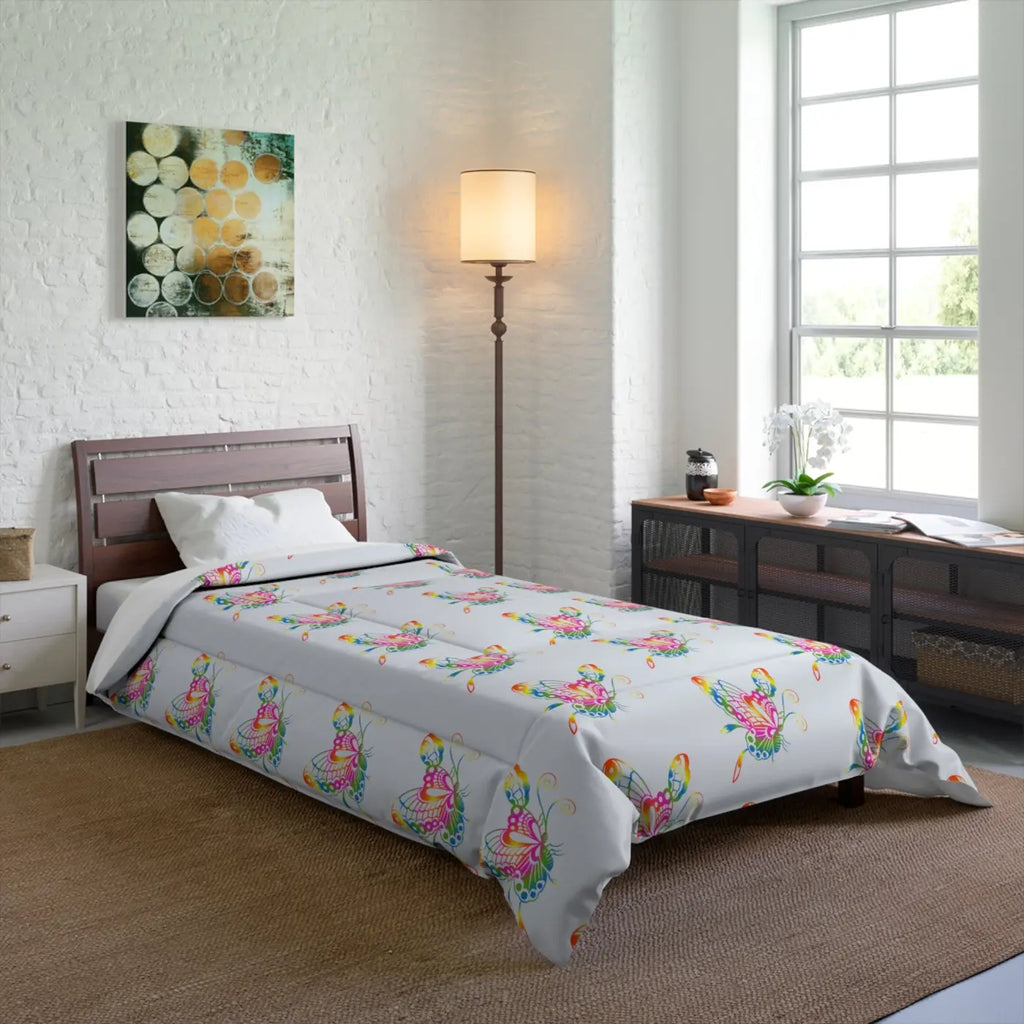 Butterfly Polyester Comforter - Warm and Stylish Bedding - DipaliZ