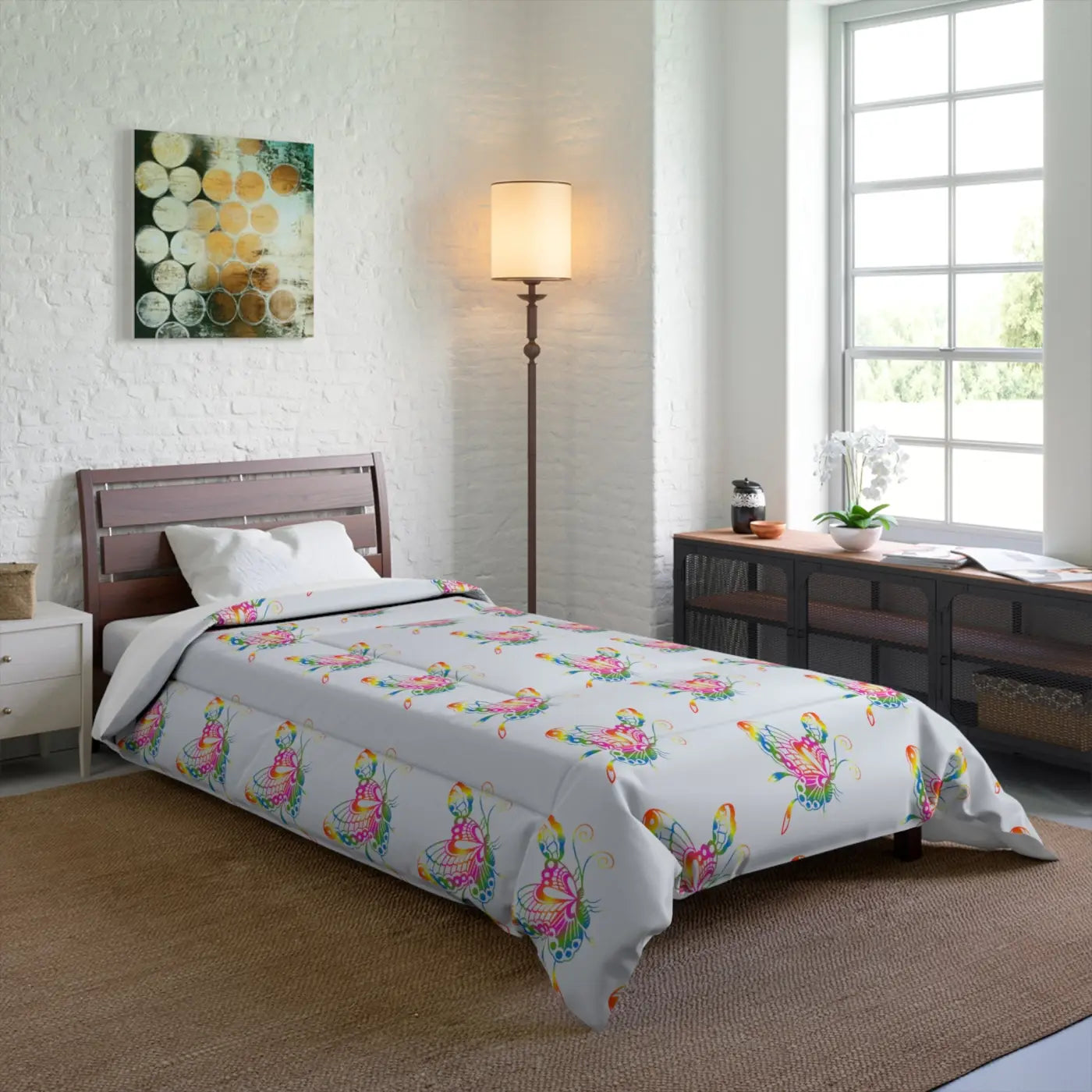 Butterfly Polyester Comforter - Warm and Stylish Bedding - DipaliZ