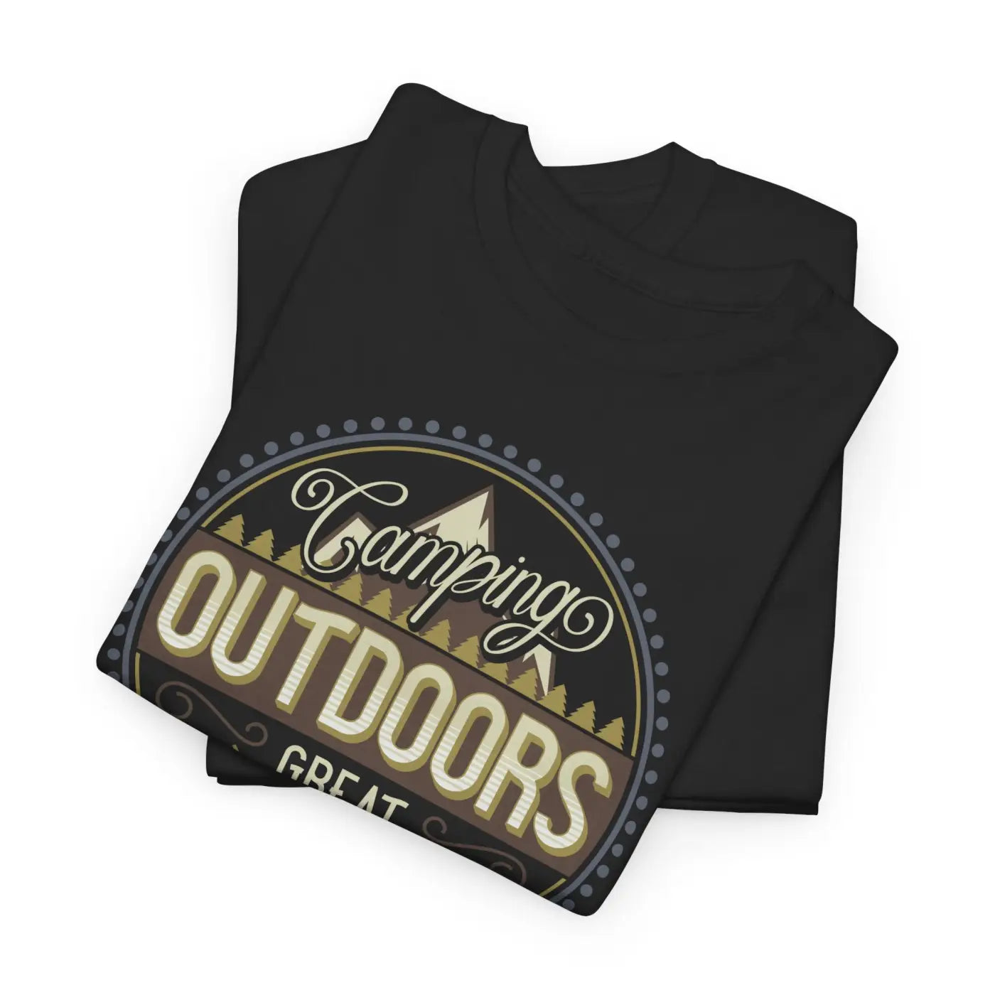 Camping Outdoors T-Shirt - Heavy Cotton Unisex Tee - DipaliZ