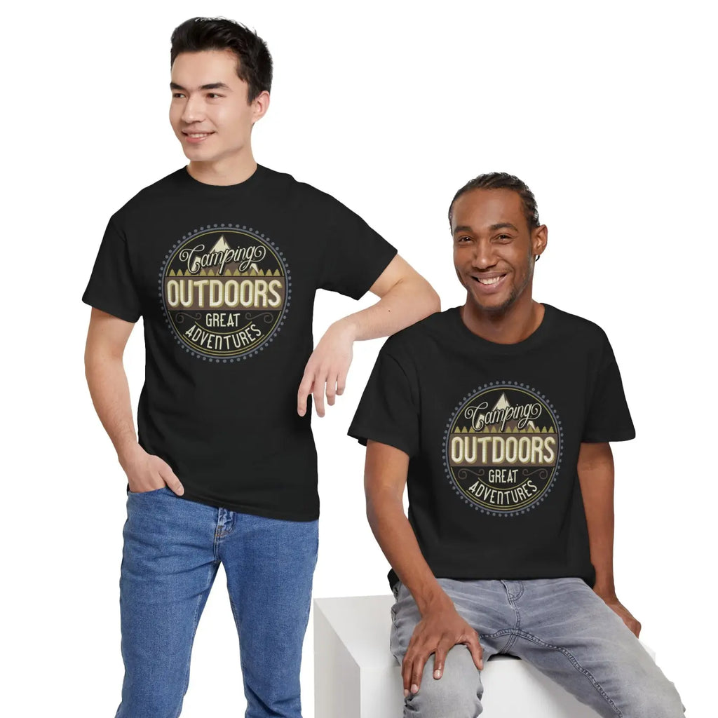 Camping Outdoors T-Shirt - Heavy Cotton Unisex Tee - DipaliZ