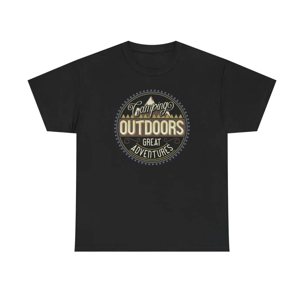 Camping Outdoors T-Shirt - Heavy Cotton Unisex Tee - DipaliZ