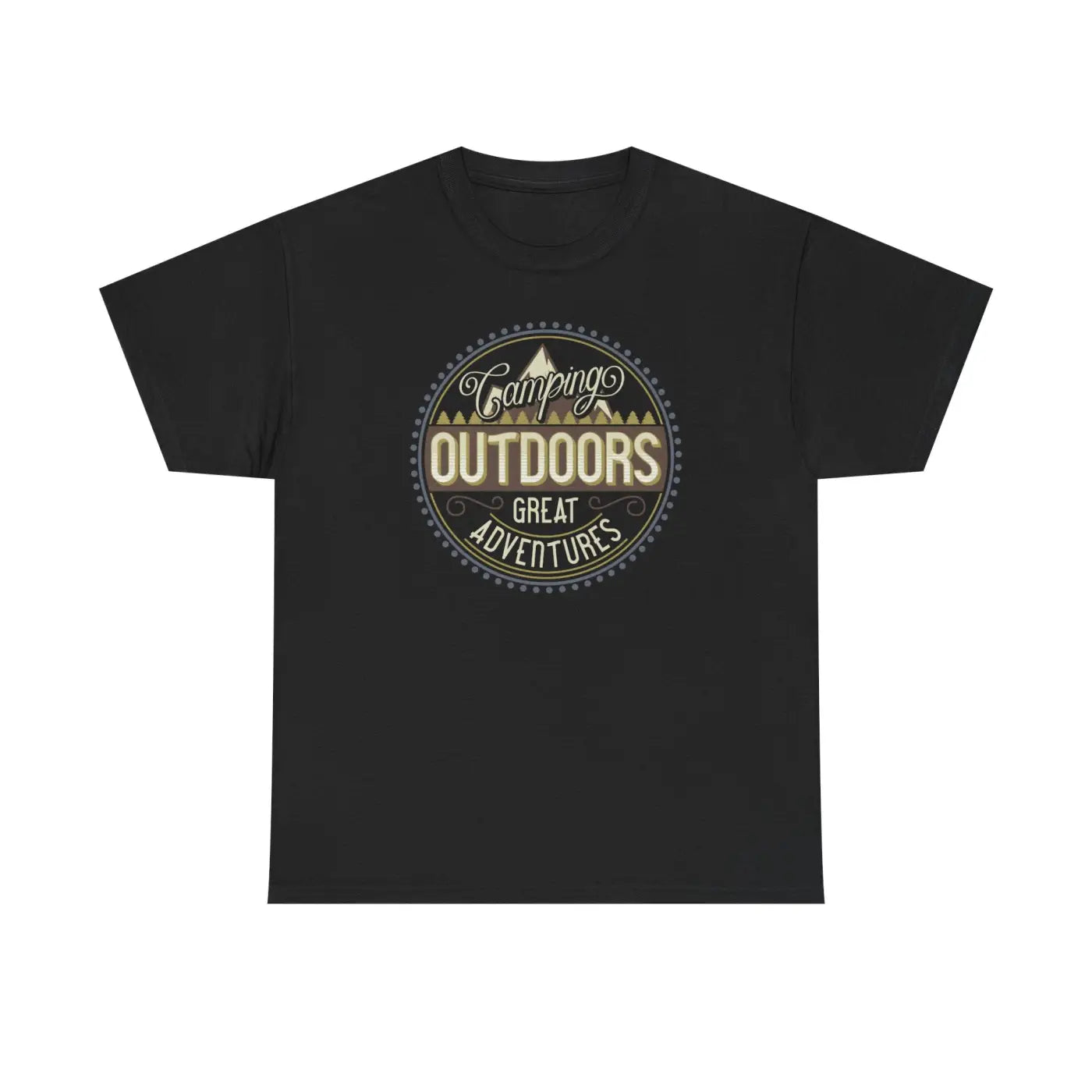 Camping Outdoors T-Shirt - Heavy Cotton Unisex Tee - DipaliZ