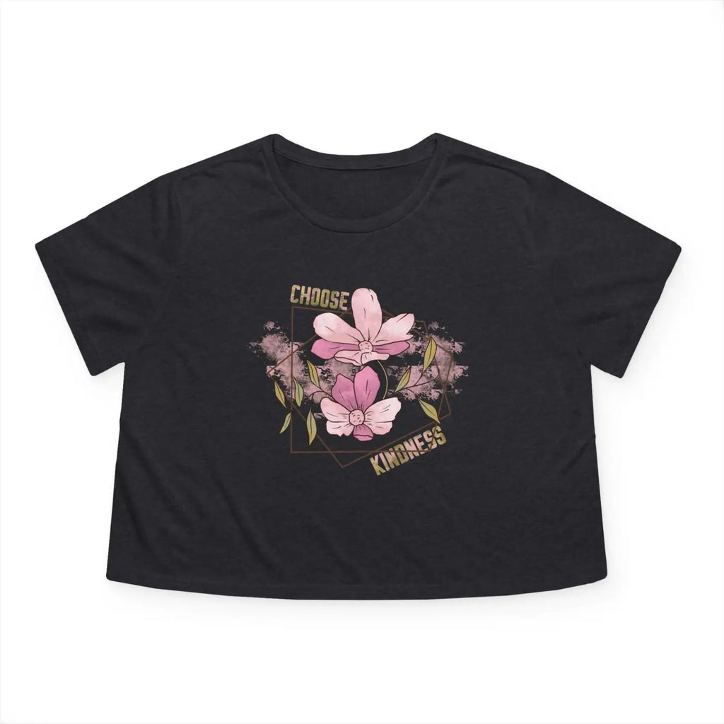 Flowy Cropped Tee - Choose Kindness Everyday Comfort - DipaliZ