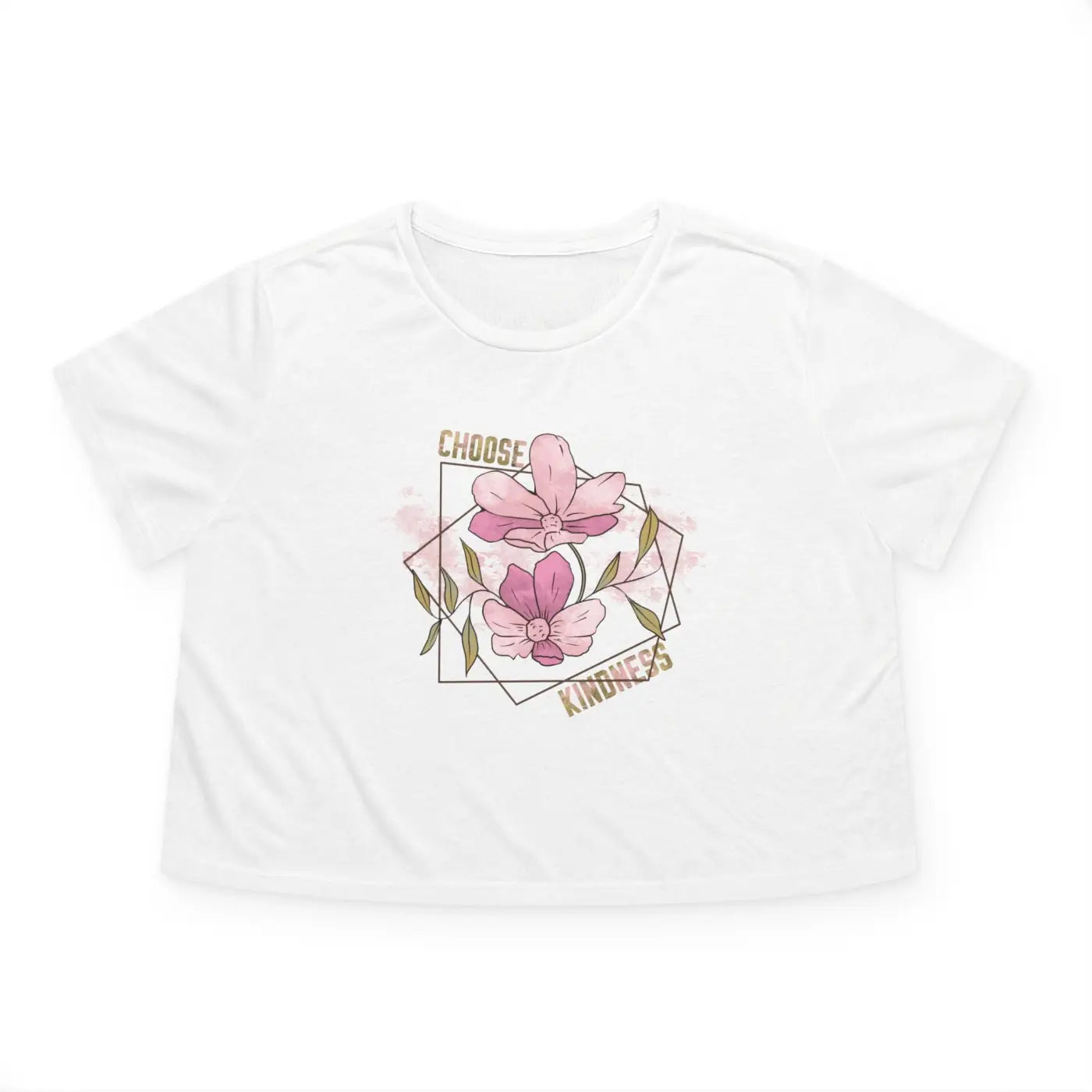 Flowy Cropped Tee - Choose Kindness Everyday Comfort - DipaliZ