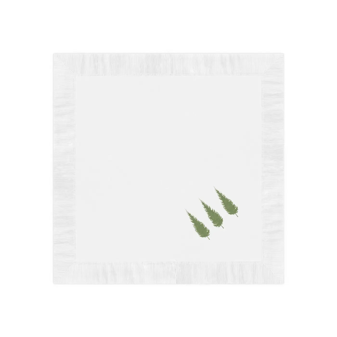 Custom White Coined Napkins - Christmas Tree Design - DipaliZ