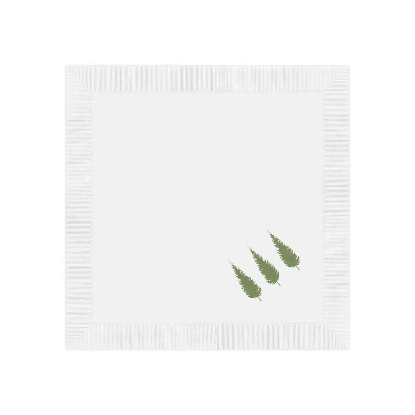 Custom White Coined Napkins - Christmas Tree Design - DipaliZ