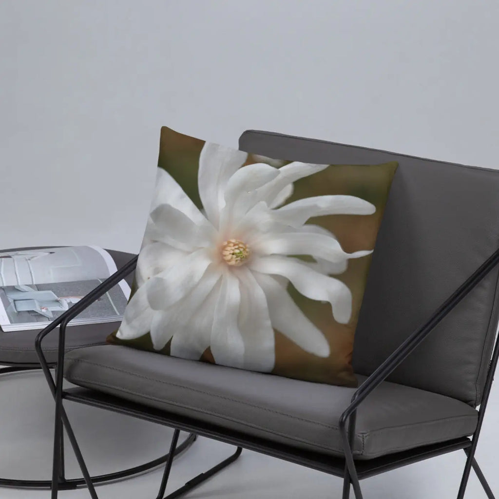 Magnolia Flower Throw Pillow - Insert Included - DipaliZ