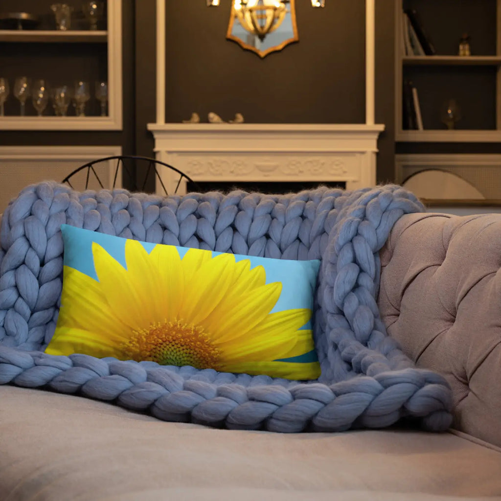 Sunflower Throw Pillow - Insert Included Shape Retaining - DipaliZ