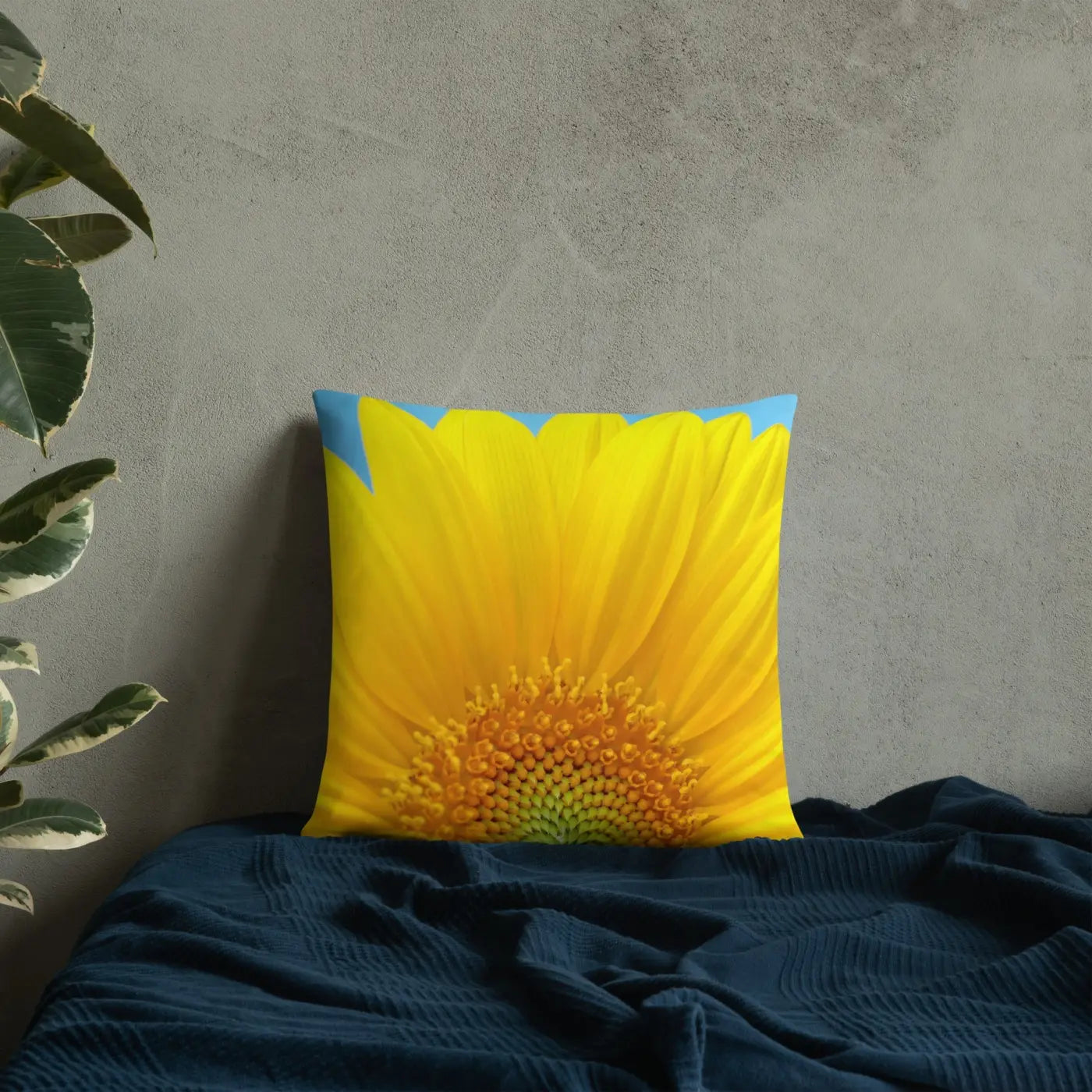 Sunflower Throw Pillow - Insert Included Shape Retaining - DipaliZ