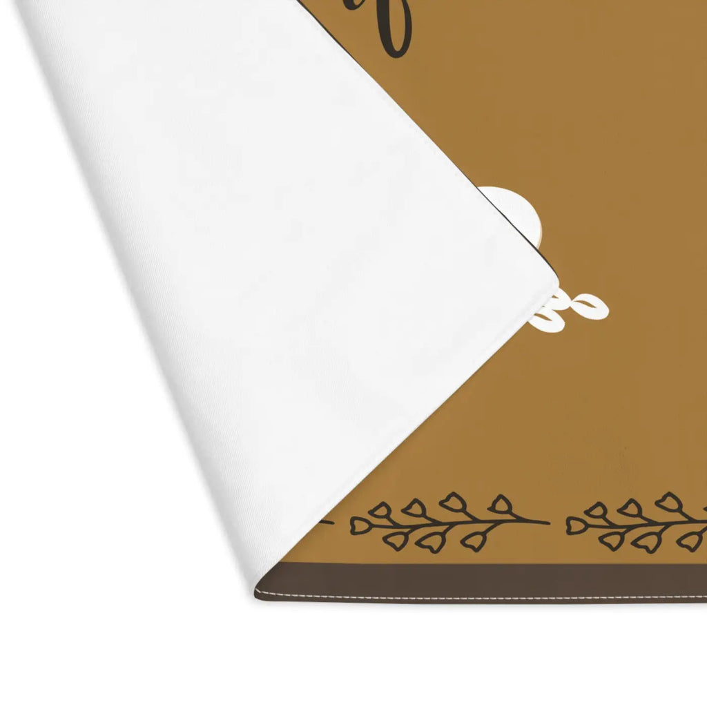 Coffee Cup Placemat - Chic Text Cafe Table Decor - DipaliZ