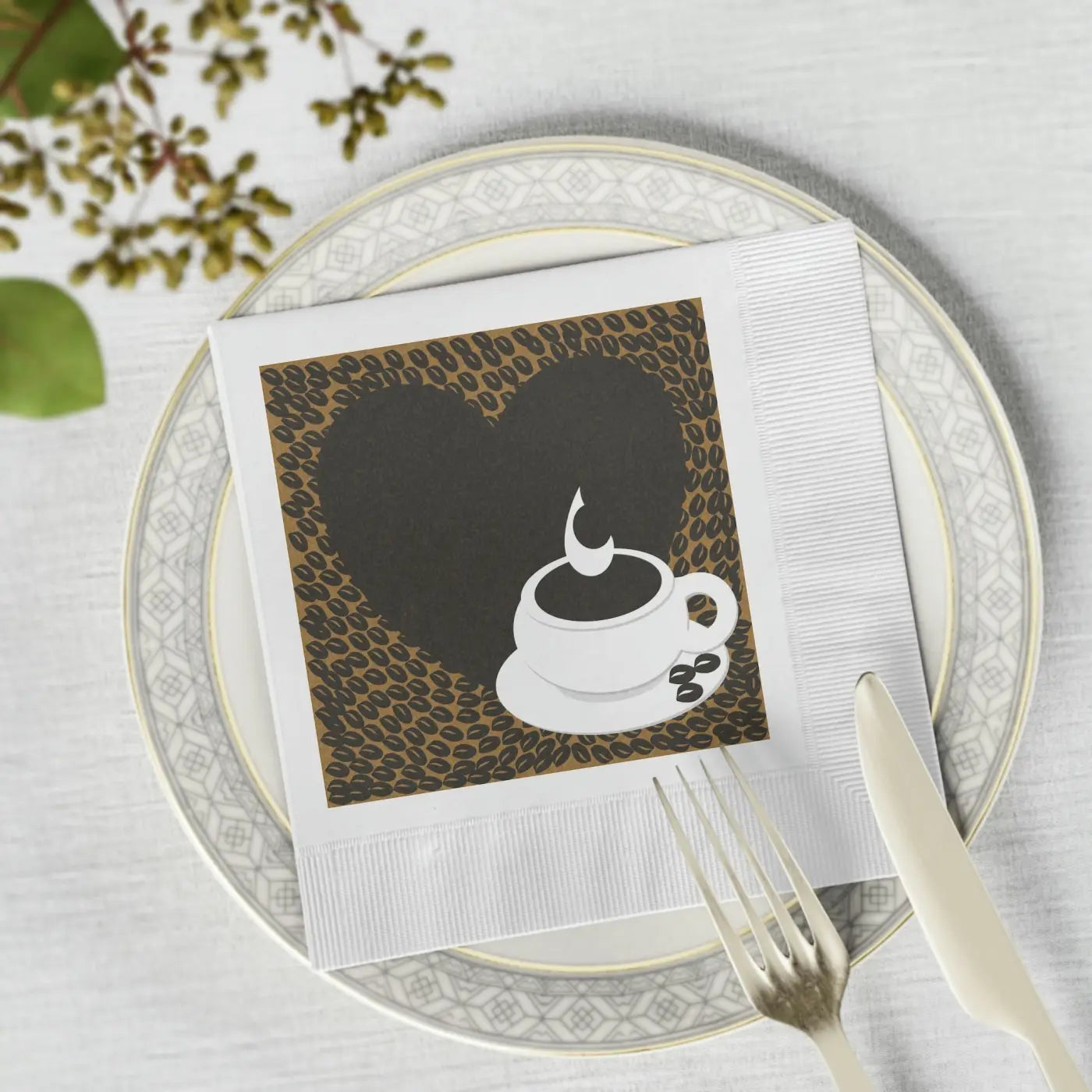 White Coined Napkins - Elegant Party Essential - DipaliZ