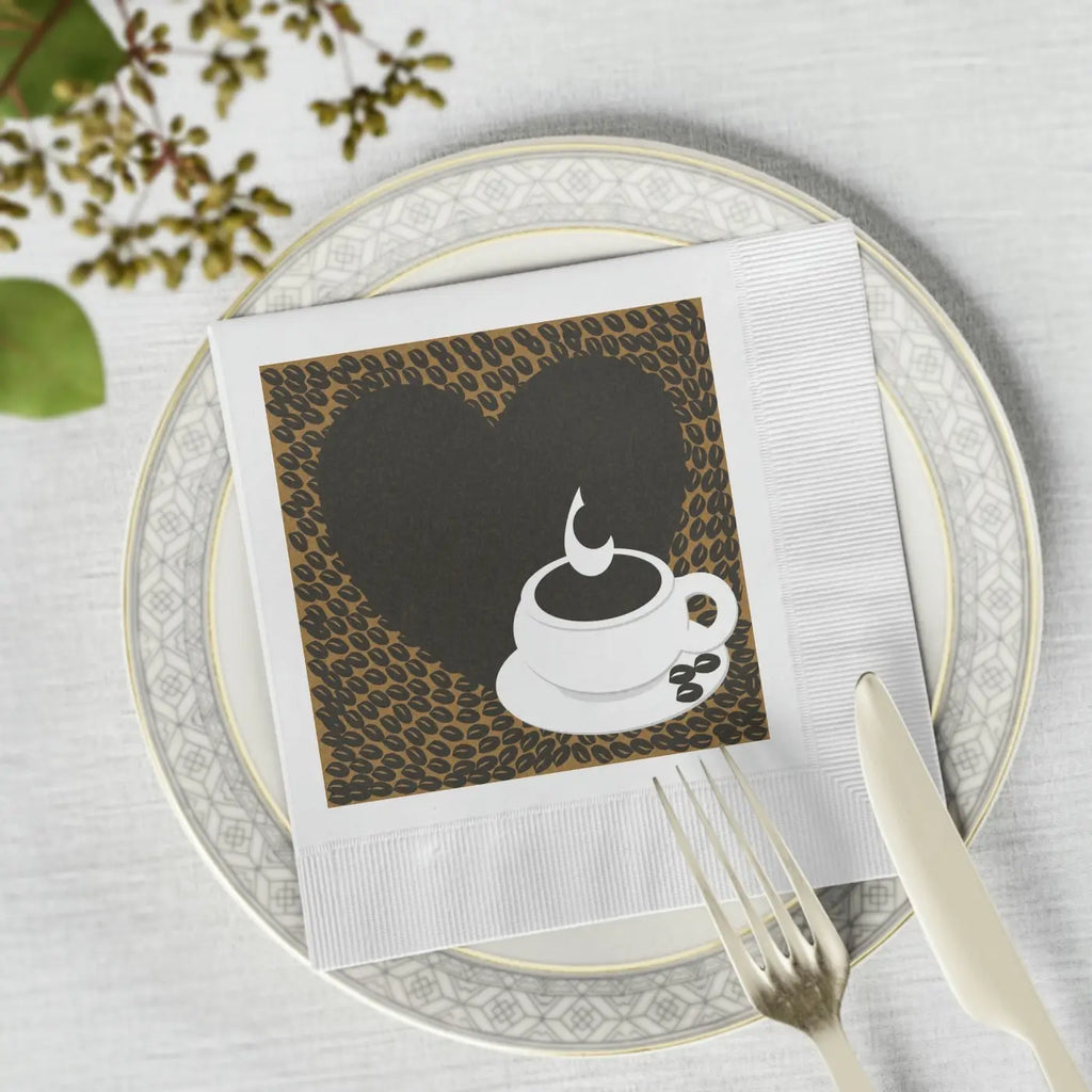 White Coined Napkins - Elegant Party Essential - DipaliZ