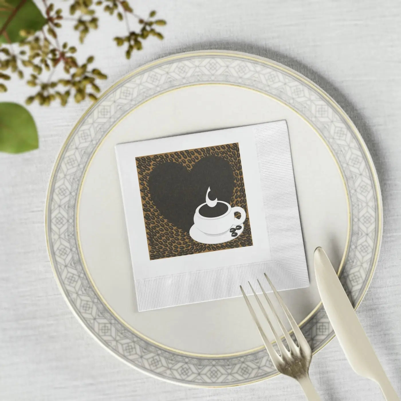 White Coined Napkins - Elegant Party Essential - DipaliZ