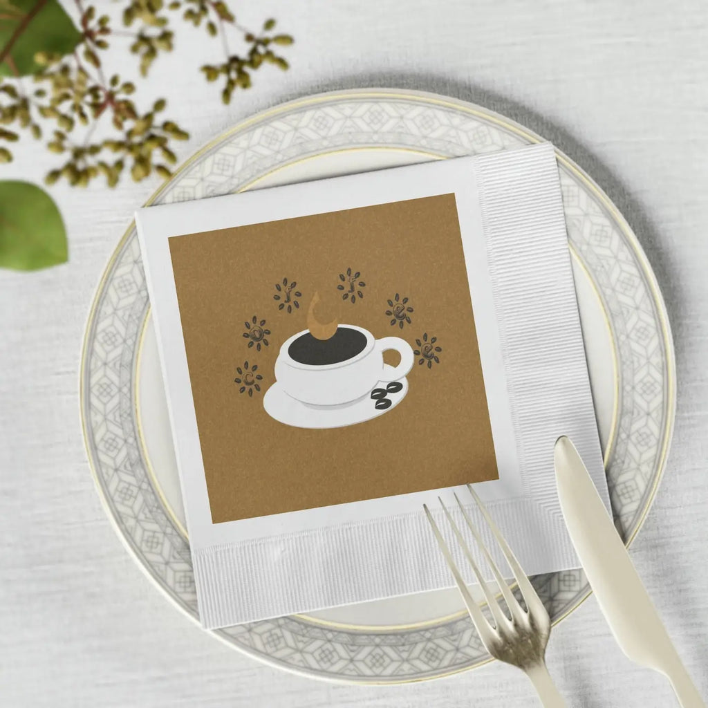 White Coined Napkins - Elegant Table Essentials - DipaliZ