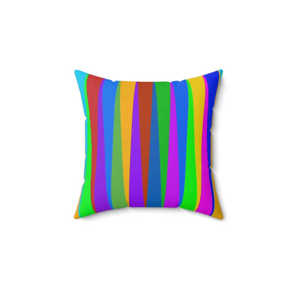 Striped Throw Pillow - Bold Colored Stripes Polyester - DipaliZ