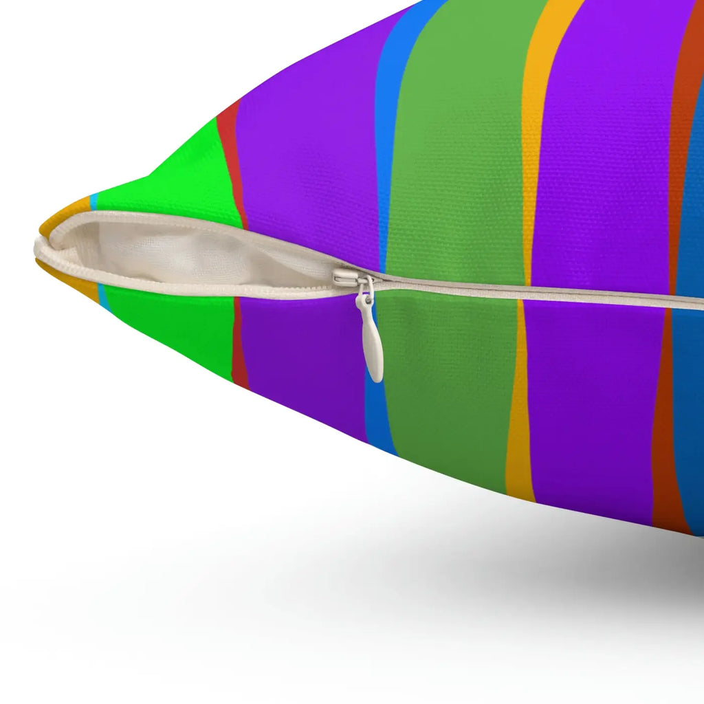 Striped Throw Pillow - Bold Colored Stripes Polyester - DipaliZ