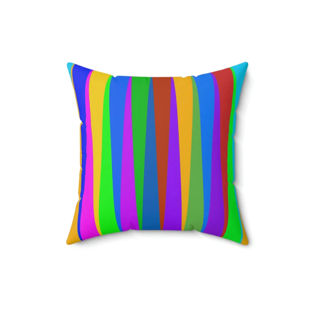 Striped Throw Pillow - Bold Colored Stripes Polyester - DipaliZ