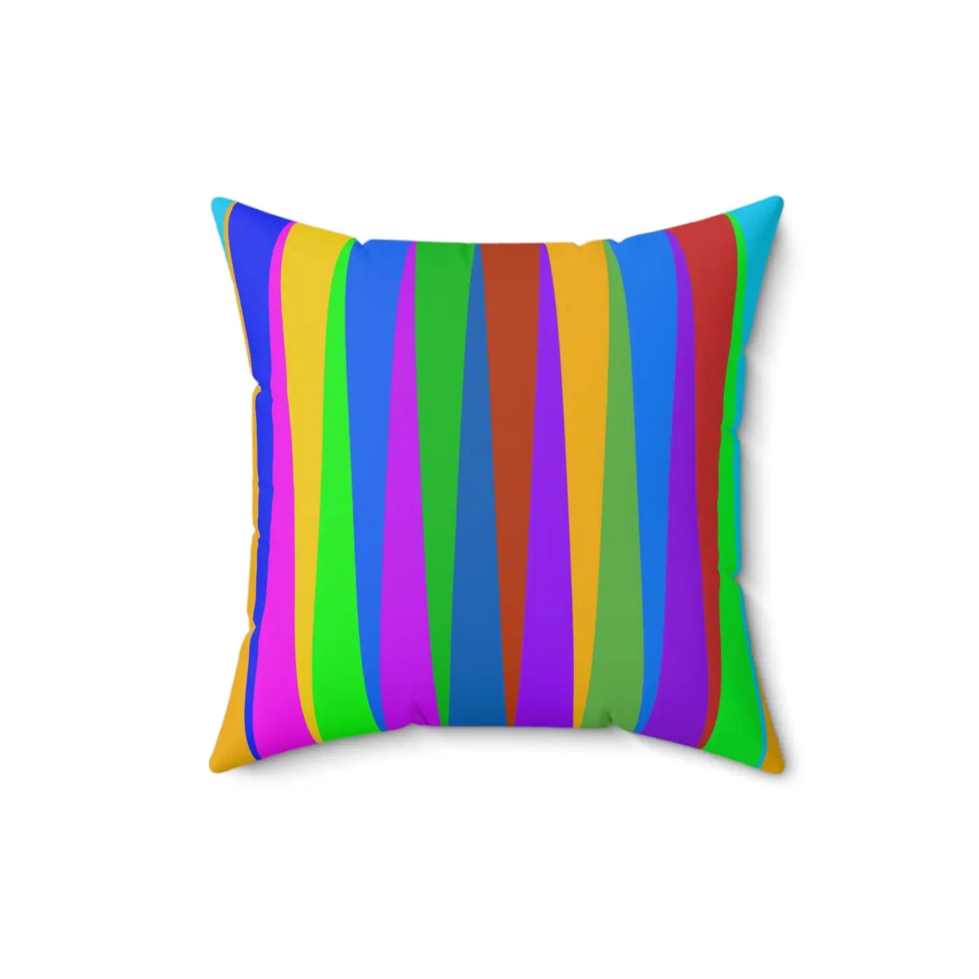 Striped Throw Pillow - Bold Colored Stripes Polyester - DipaliZ