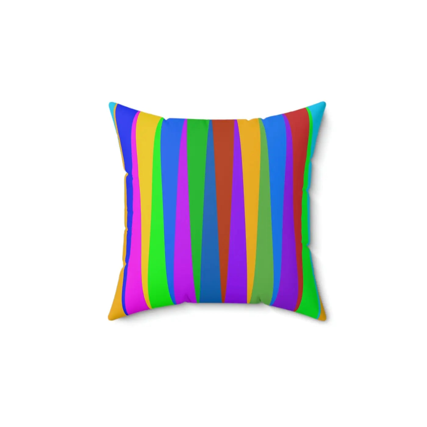 Striped Throw Pillow - Bold Colored Stripes Polyester - DipaliZ
