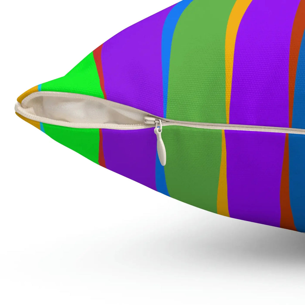 Striped Throw Pillow - Bold Colored Stripes Polyester - DipaliZ
