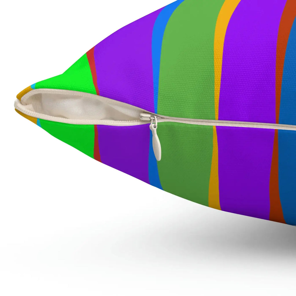 Striped Throw Pillow - Bold Colored Stripes Polyester - DipaliZ