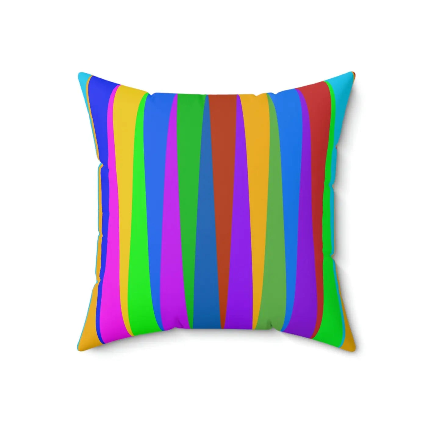 Striped Throw Pillow - Bold Colored Stripes Polyester - DipaliZ