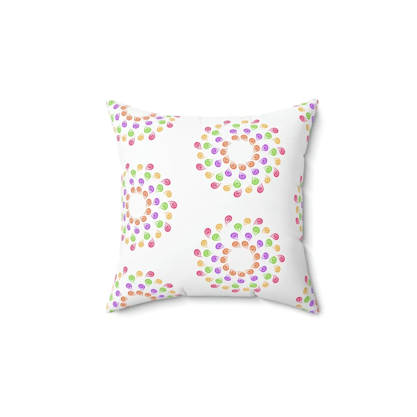 Colorful Geometrical Pattern Polyester Square Pillow - DipaliZ