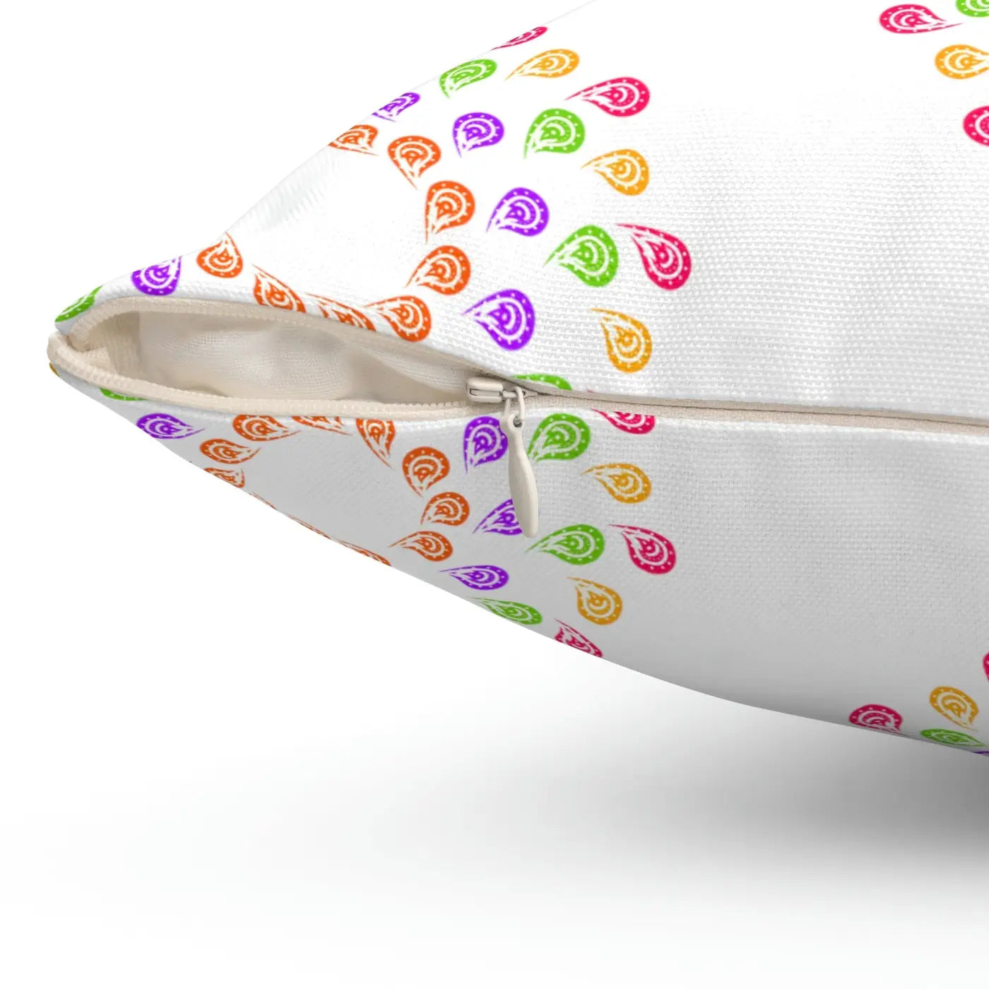 Colorful Geometrical Pattern Polyester Square Pillow - DipaliZ