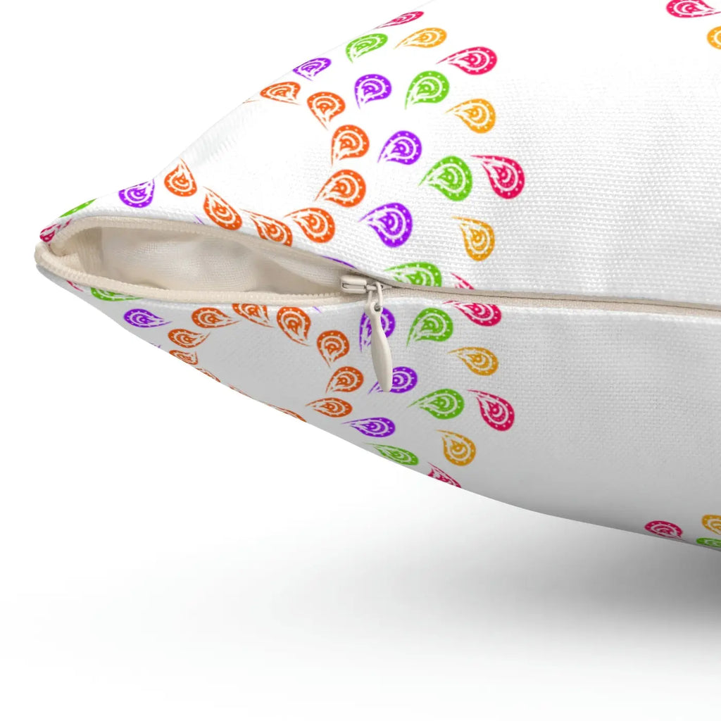 Colorful Geometrical Pattern Polyester Square Pillow - DipaliZ