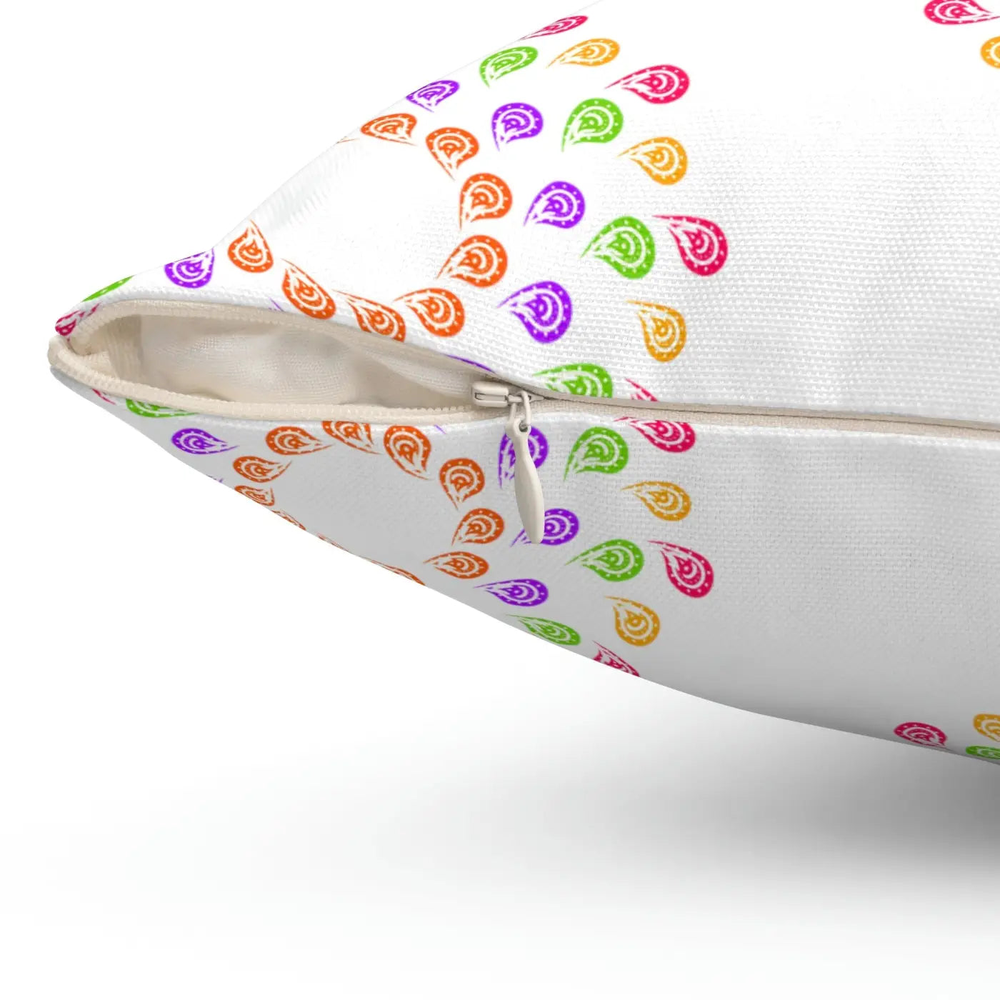 Colorful Geometrical Pattern Polyester Square Pillow - DipaliZ