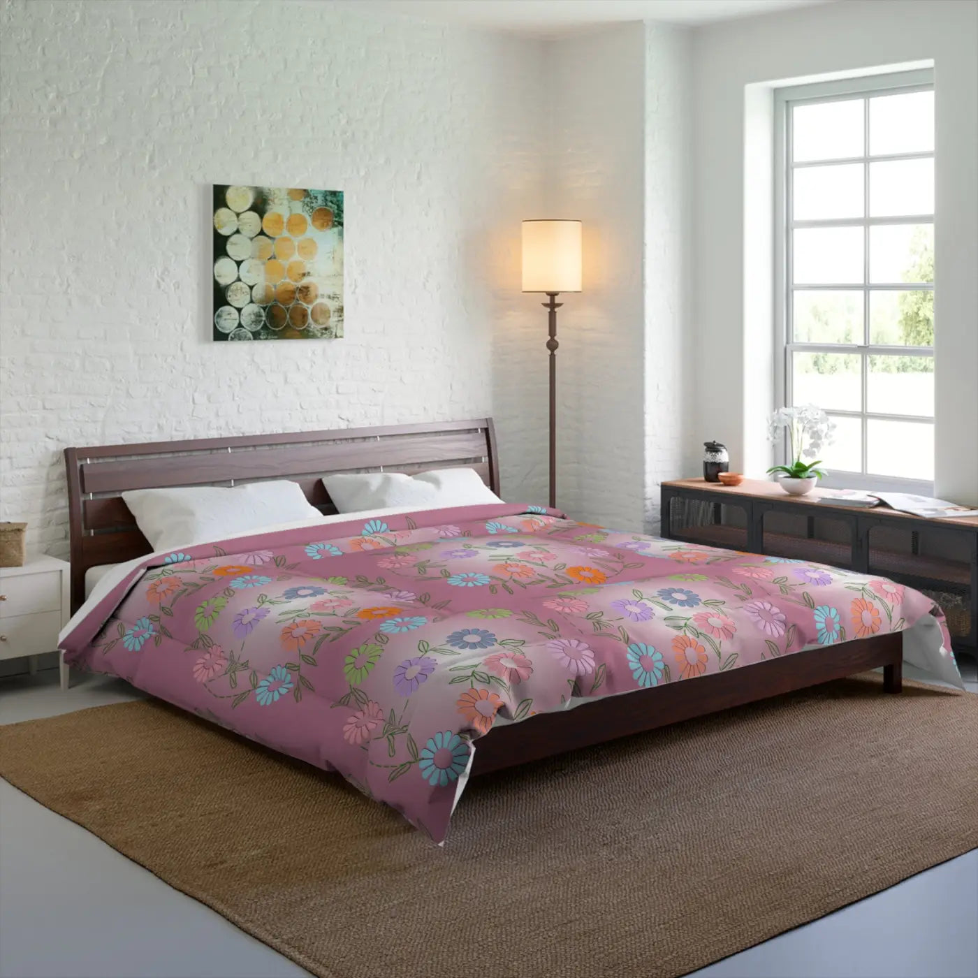 Colorful Flowers Blanket - Eco-Friendly Gifts for Her - DipaliZ