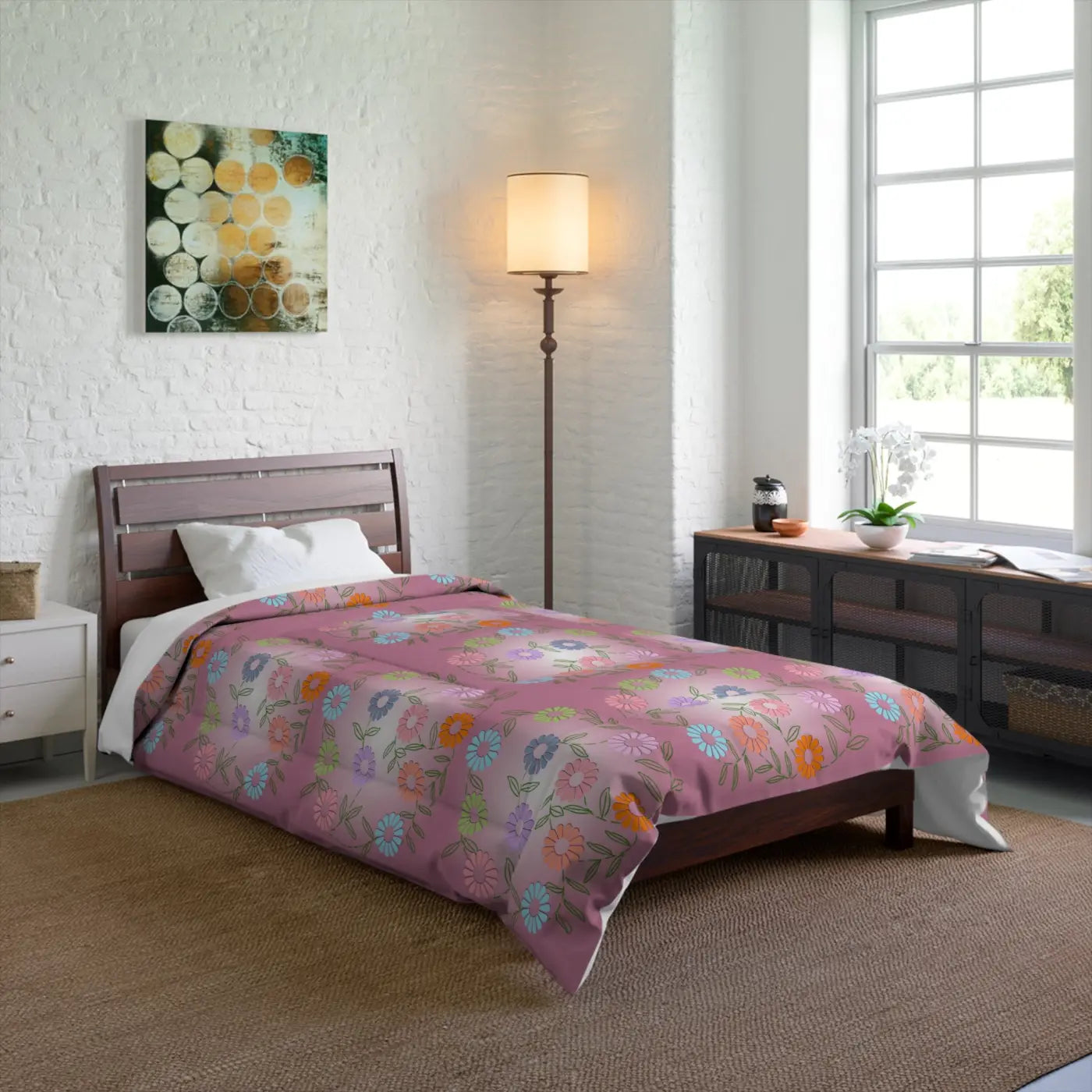 Colorful Flowers Blanket - Eco-Friendly Gifts for Her - DipaliZ