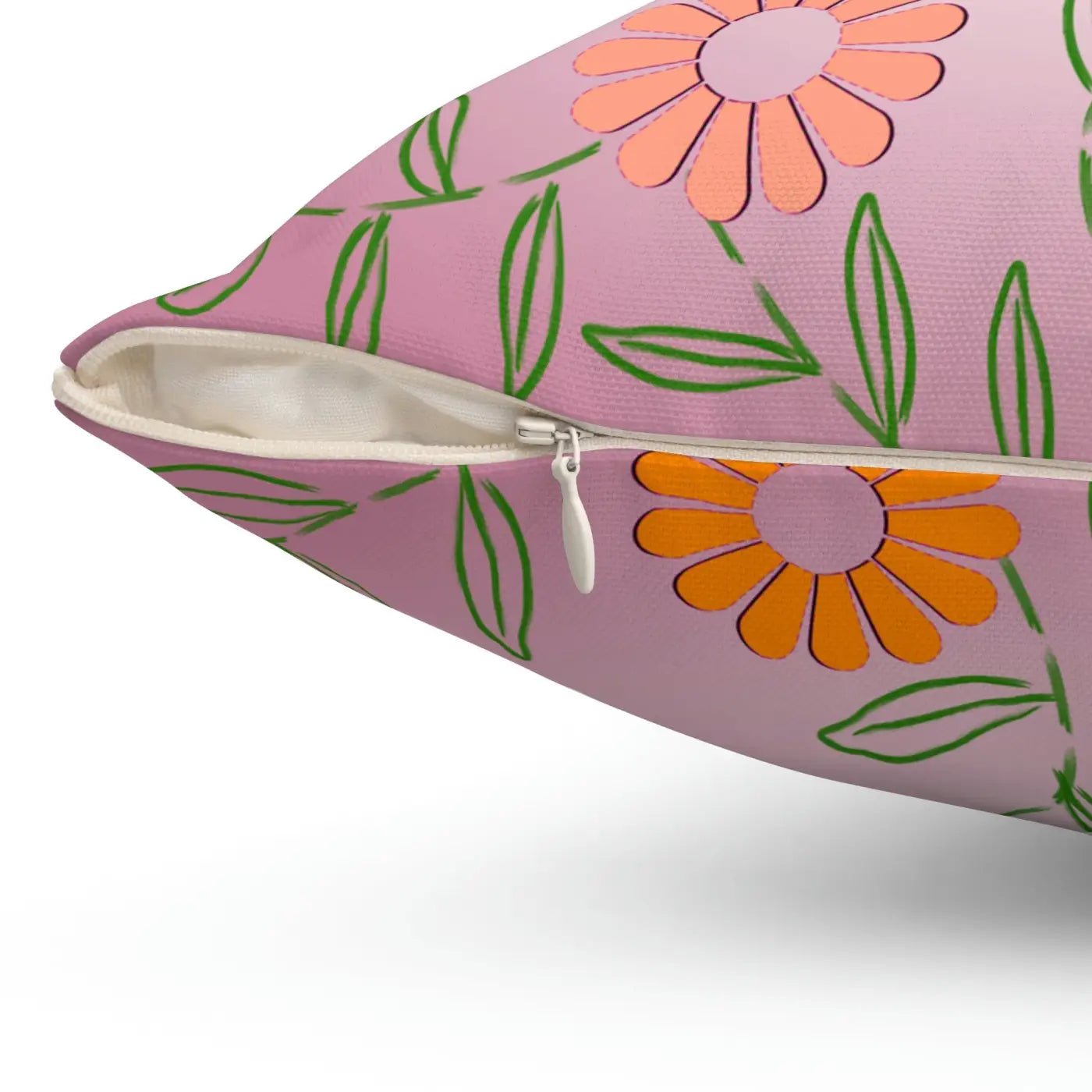 Colorful Flowers Polyester Square Pillow - Vibrant Home Decor - DipaliZ