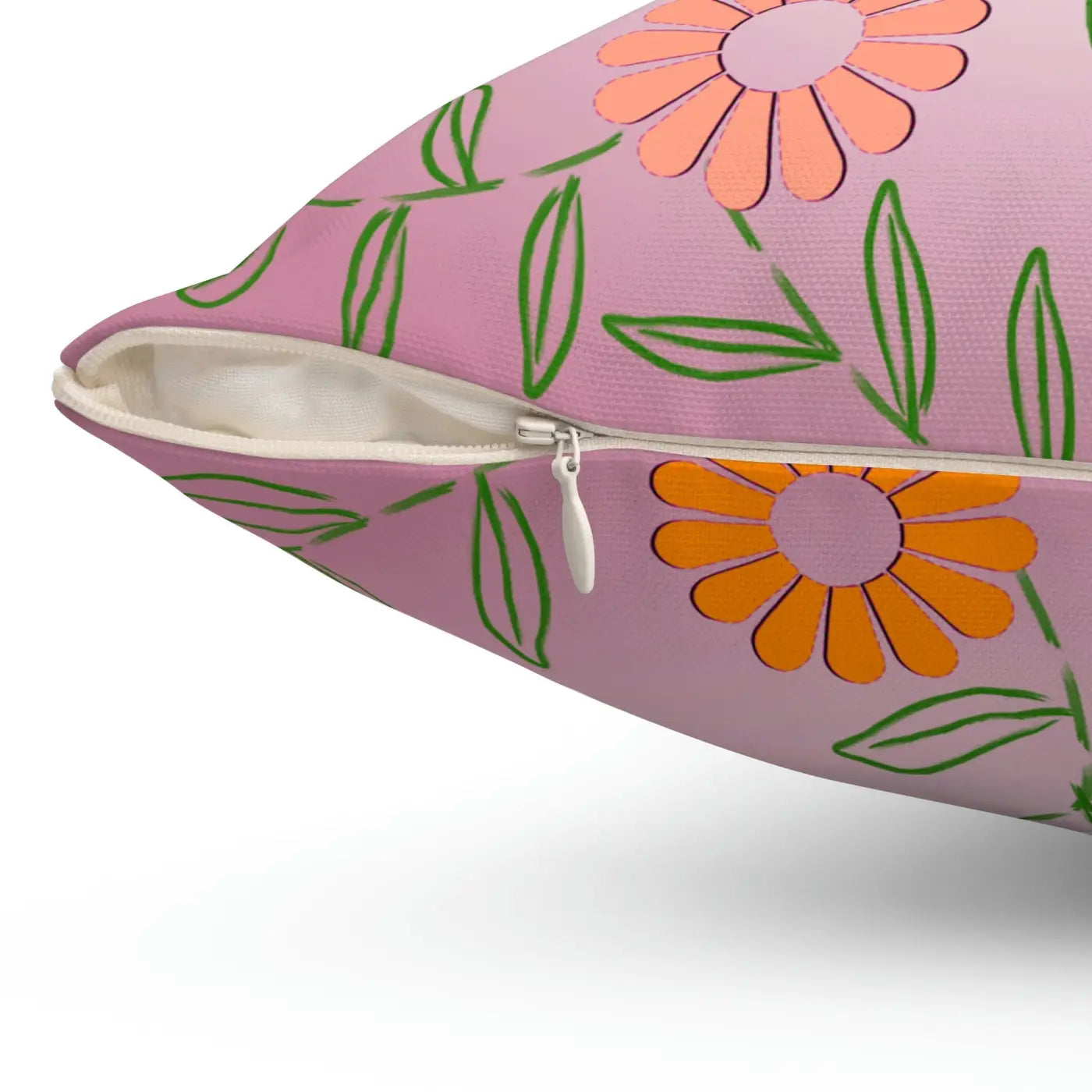 Colorful Flowers Polyester Square Pillow - Vibrant Home Decor - DipaliZ