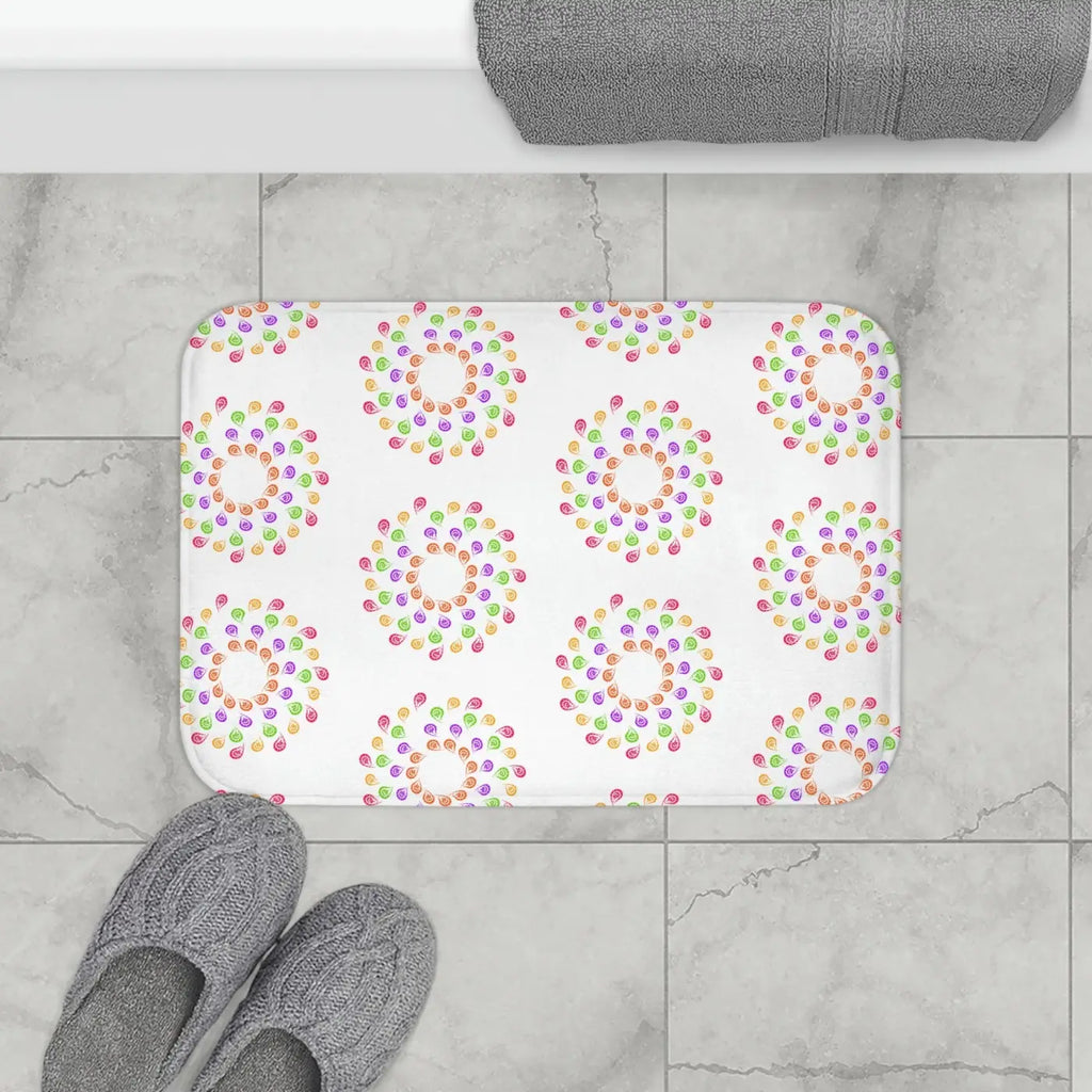 Colorful Geometric Bath Mat - Bold Bathroom Design - DipaliZ
