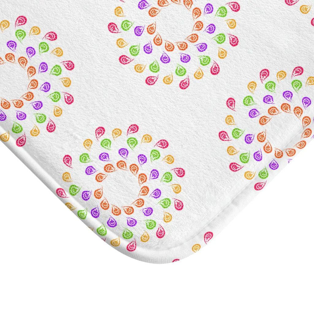 Colorful Geometric Bath Mat - Bold Bathroom Design - DipaliZ