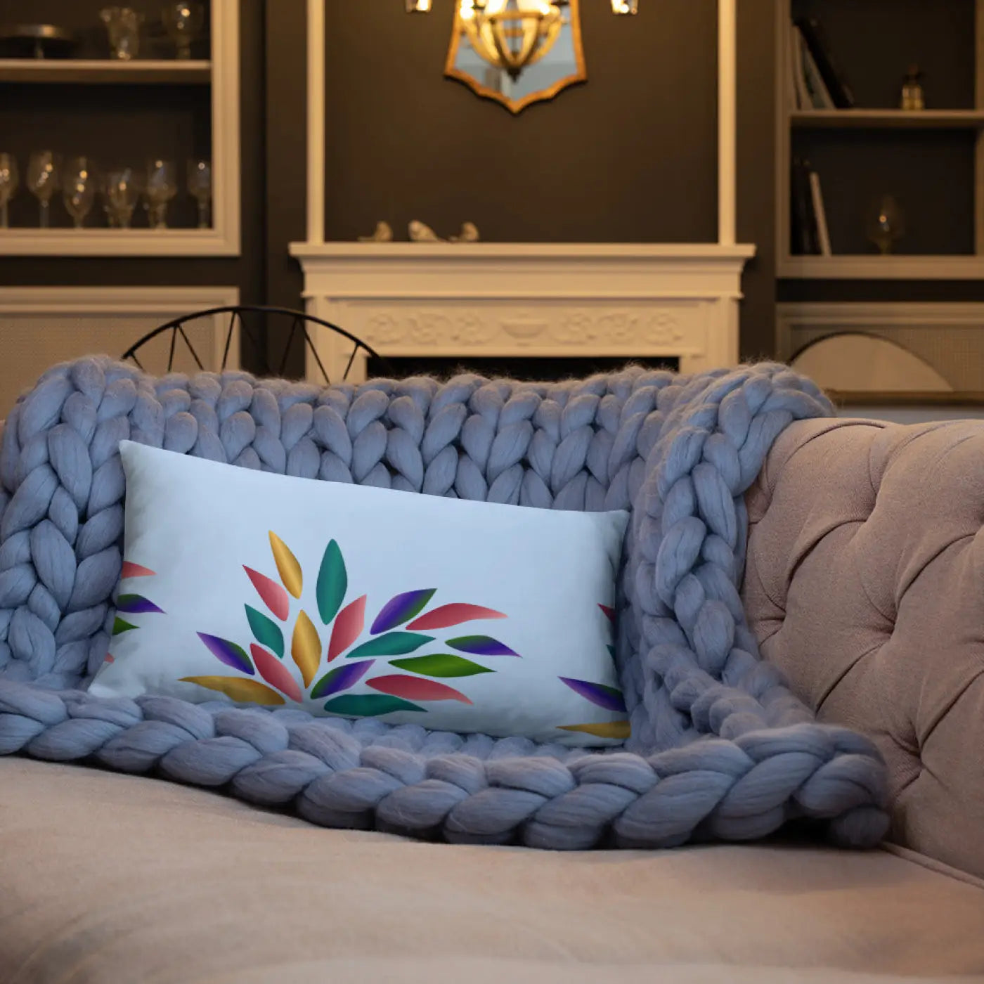 Colorful Petals Throw Pillow - Insert Included - DipaliZ