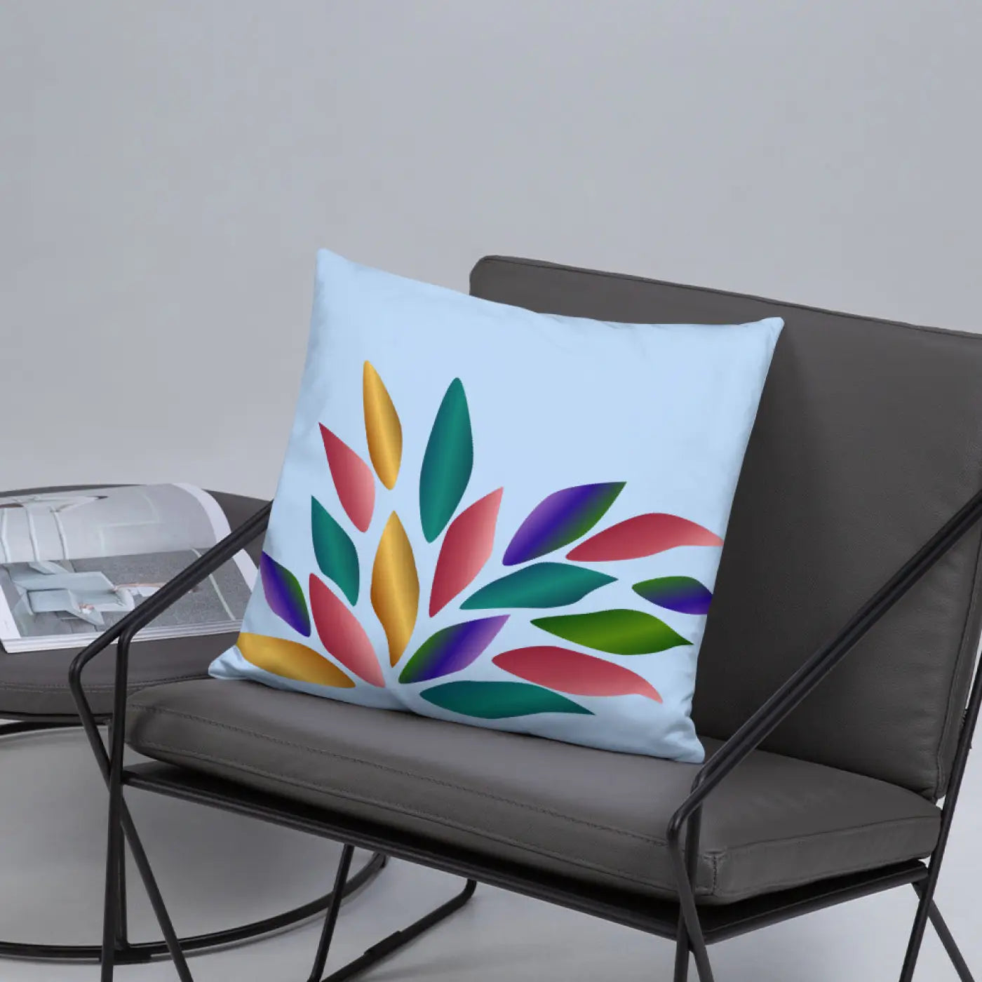Colorful Petals Throw Pillow - Insert Included - DipaliZ