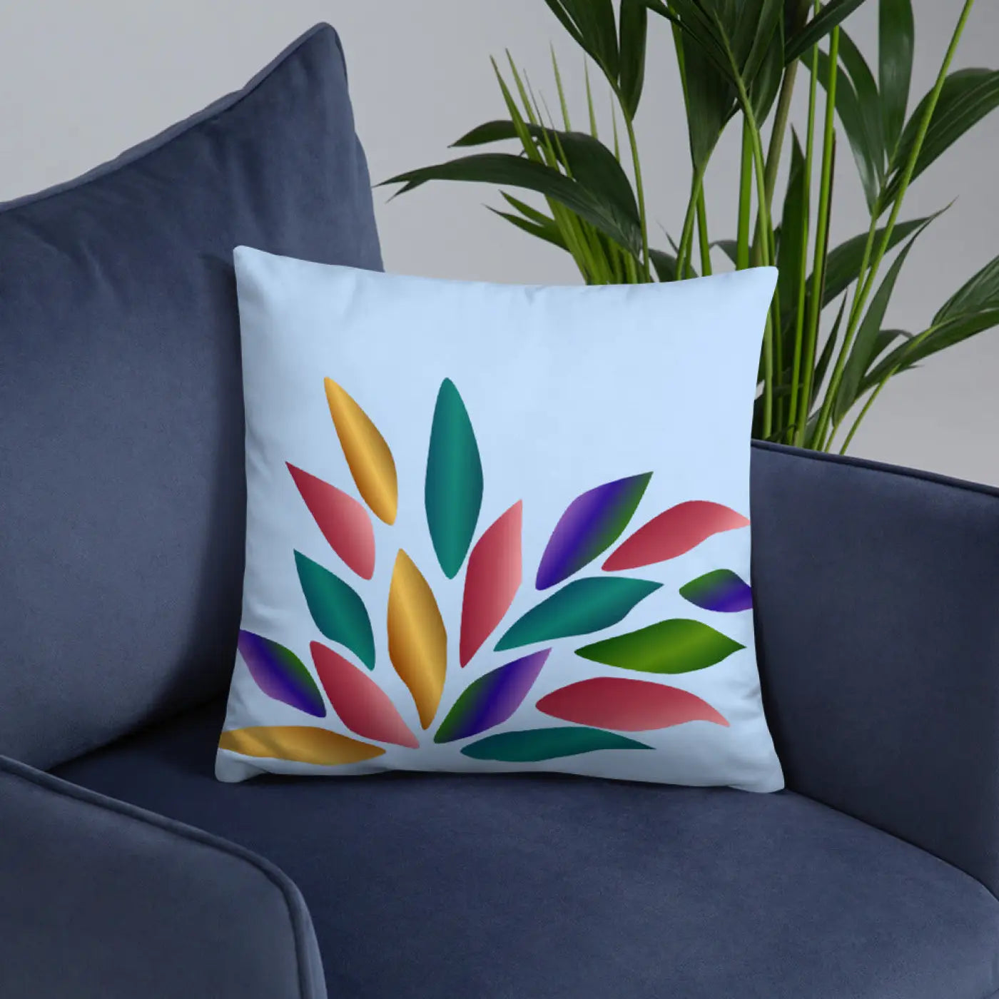 Colorful Petals Throw Pillow - Insert Included - DipaliZ