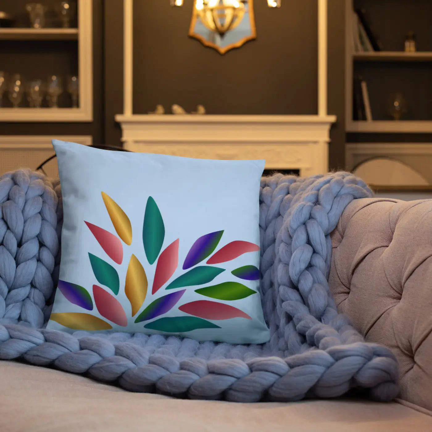 Colorful Petals Throw Pillow - Insert Included - DipaliZ