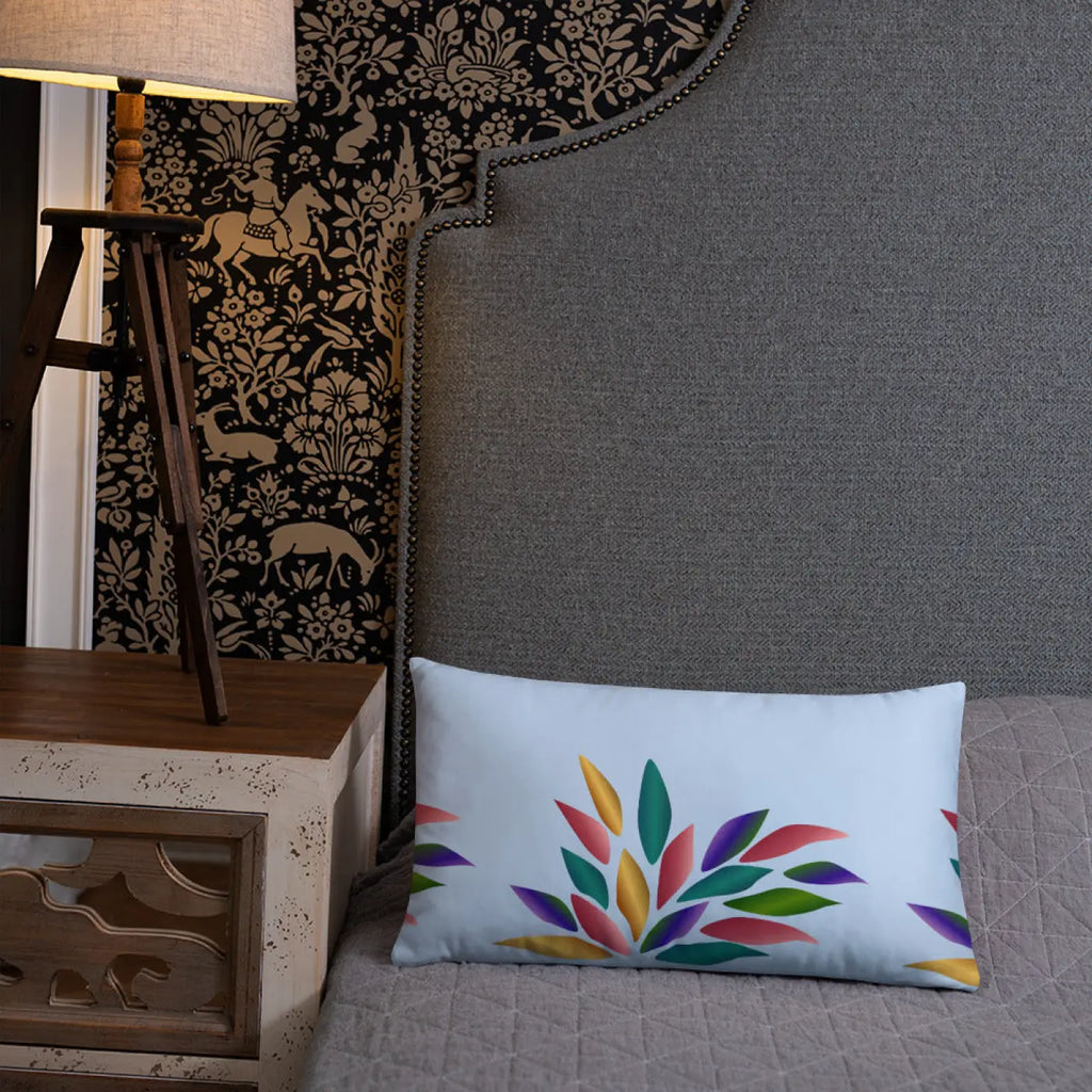 Colorful Petals Throw Pillow - Insert Included - DipaliZ