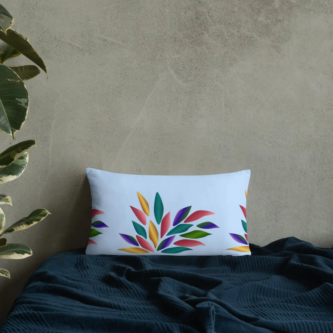 Colorful Petals Throw Pillow - Insert Included - DipaliZ