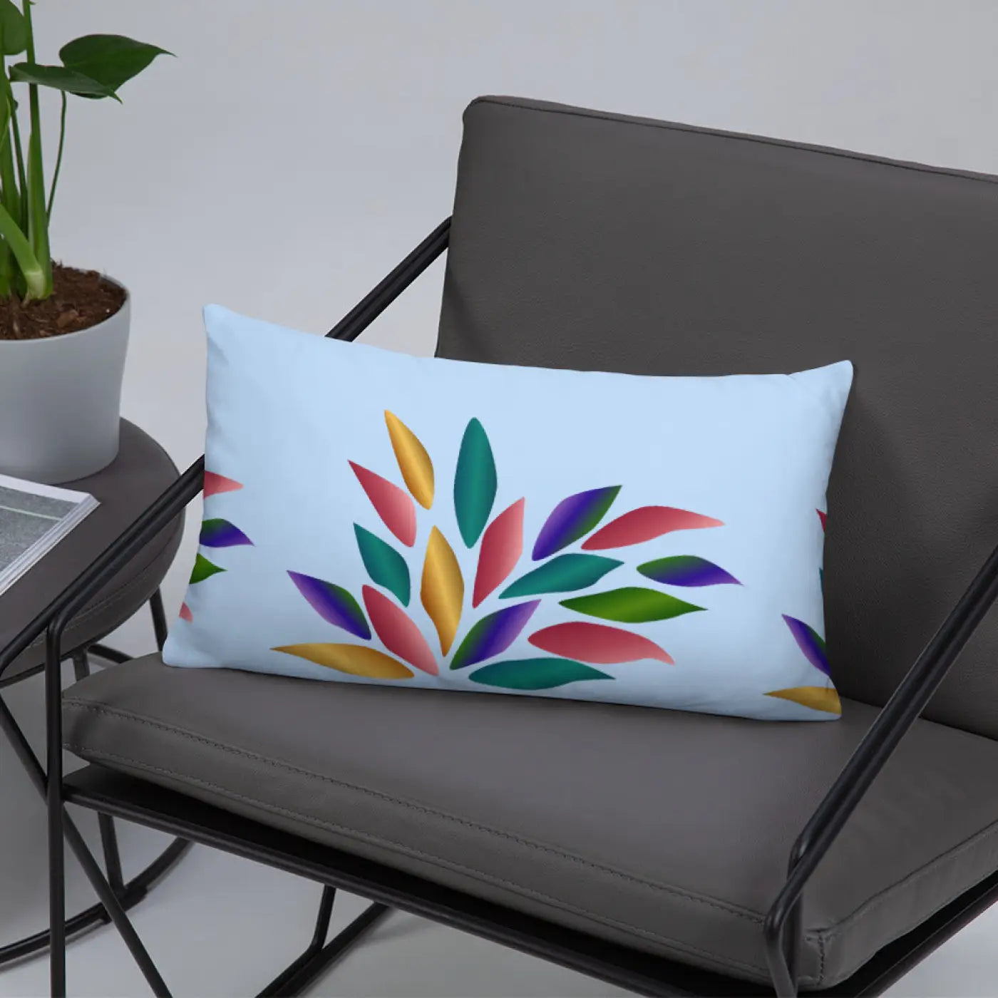 Colorful Petals Throw Pillow - Insert Included - DipaliZ