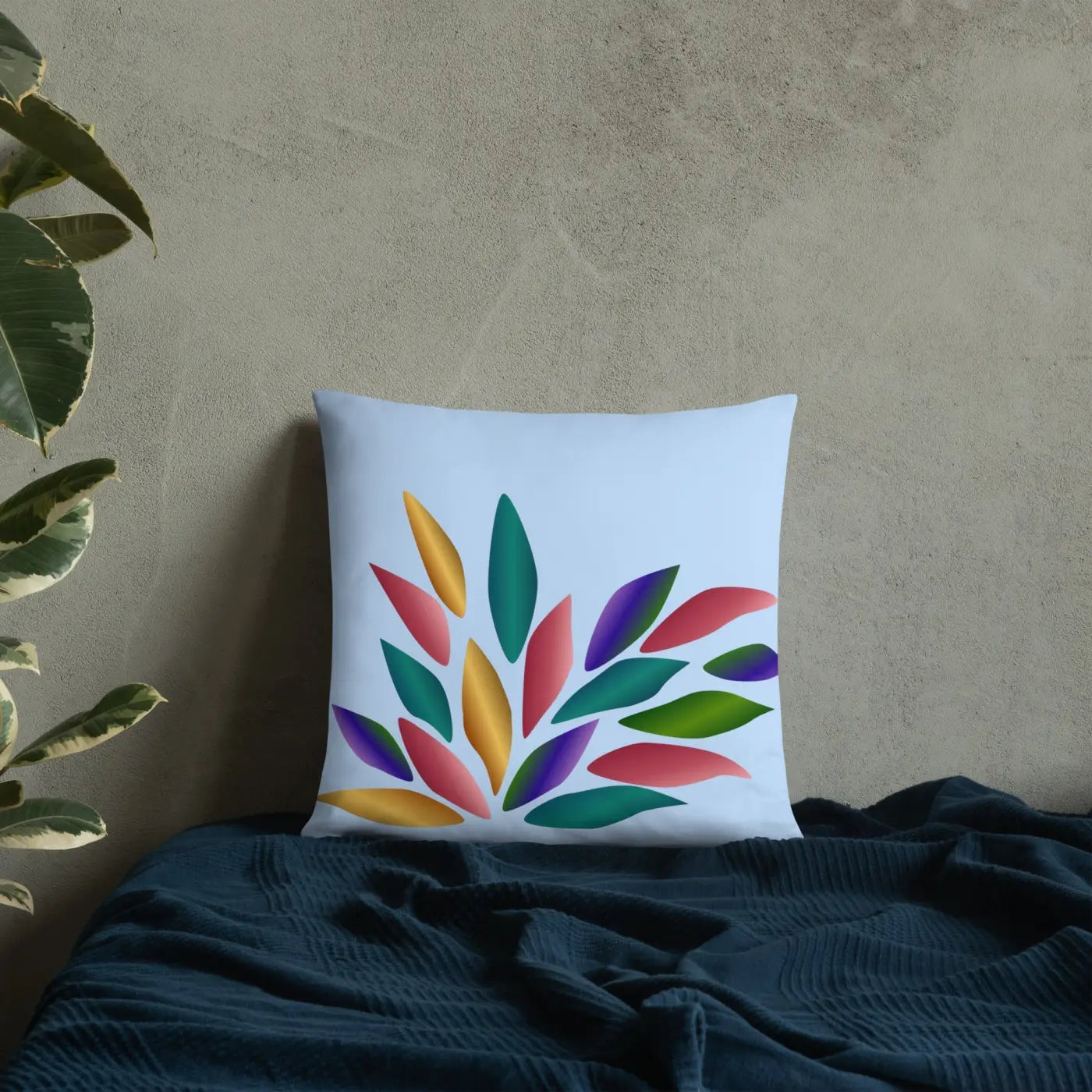 Colorful Petals Throw Pillow - Insert Included - DipaliZ