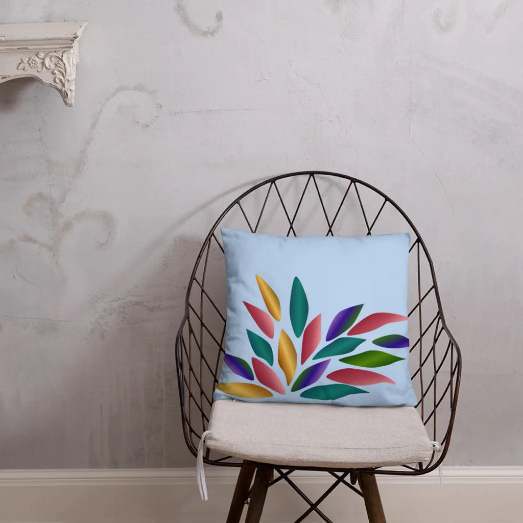Colorful Petals Throw Pillow - Insert Included - DipaliZ