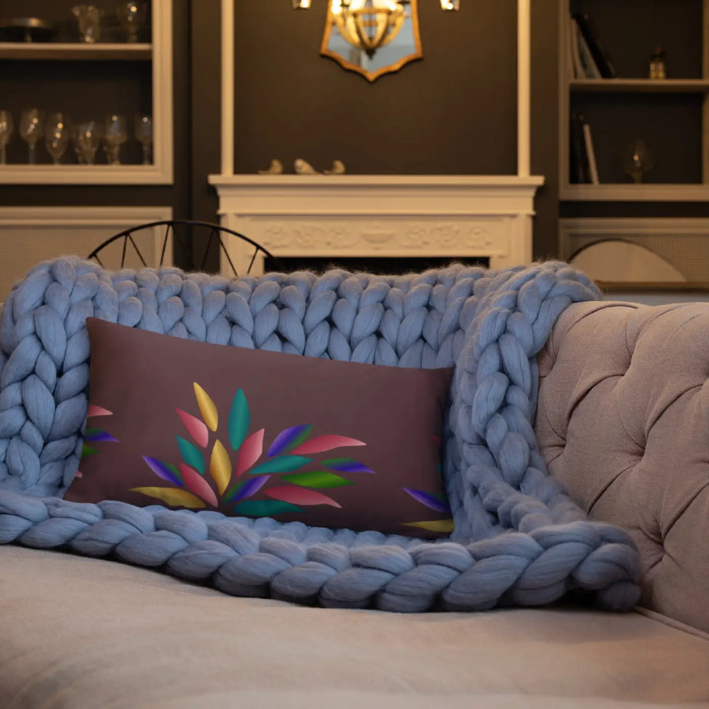 Colorful Petals Throw Pillow - Insert Included - DipaliZ