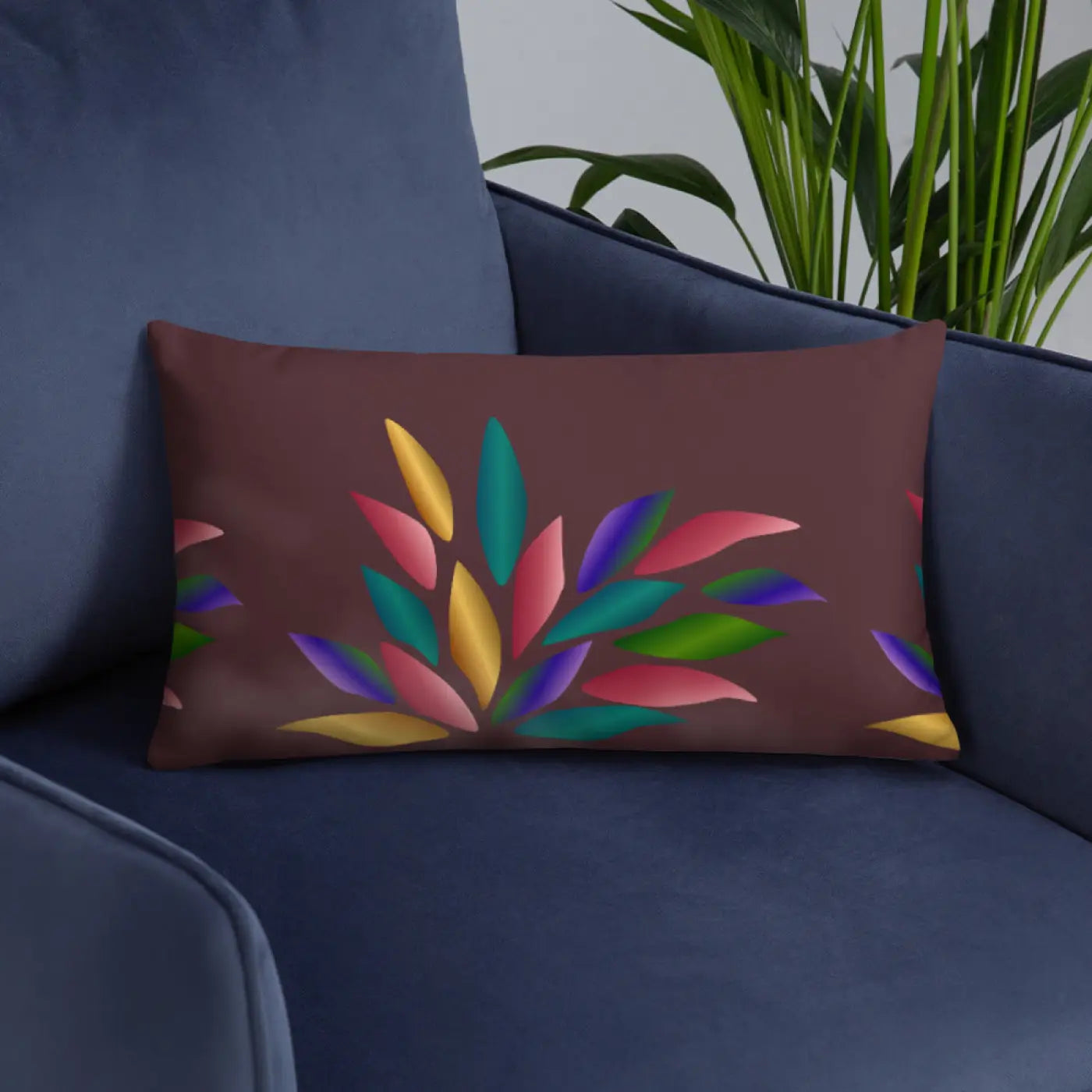 Colorful Petals Throw Pillow - Insert Included - DipaliZ