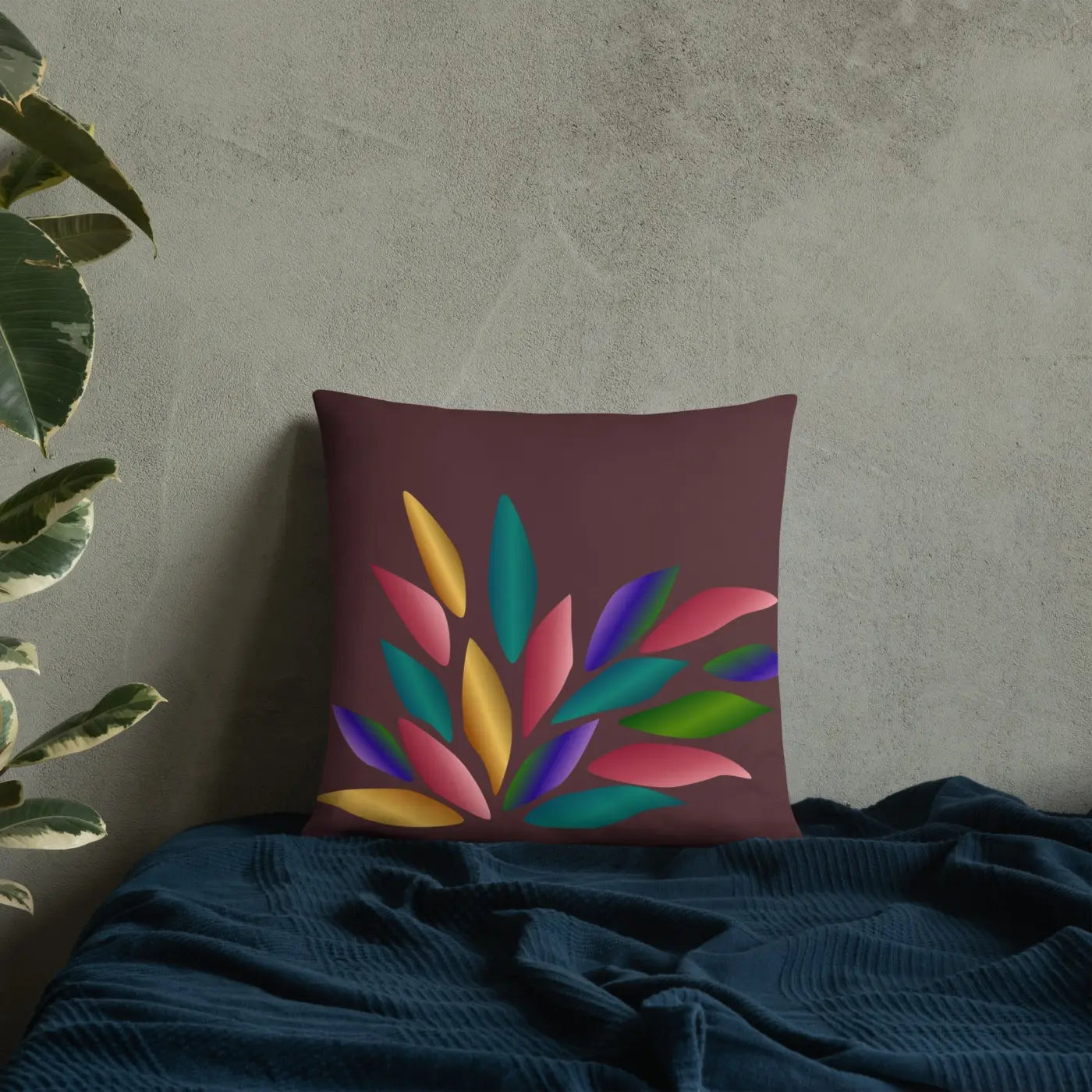 Colorful Petals Throw Pillow - Insert Included - DipaliZ